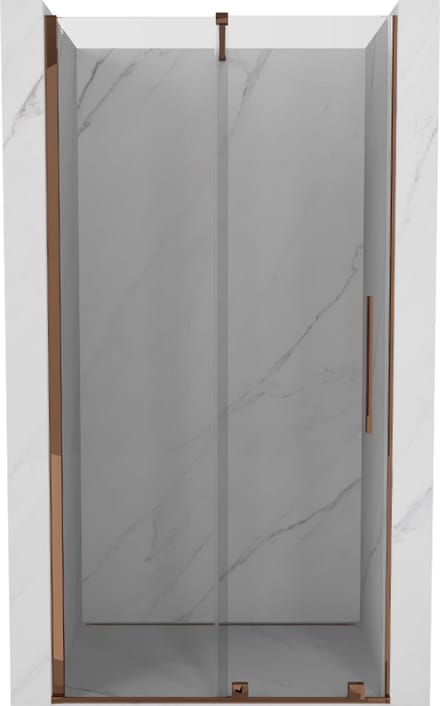 Mexen Velar schuifdouchedeur 100 , transparant, roze goud - 871-100-000-01-60