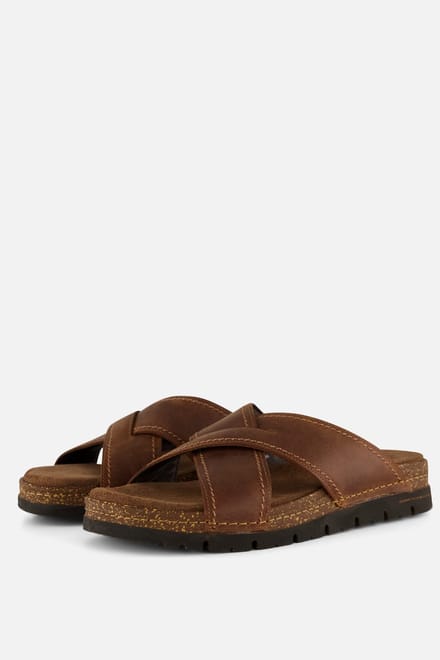 Outfielder Outfielder Slippers bruin Leer