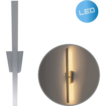 Näve LED wandlamp Trevor met schakelaar, mat nikkel