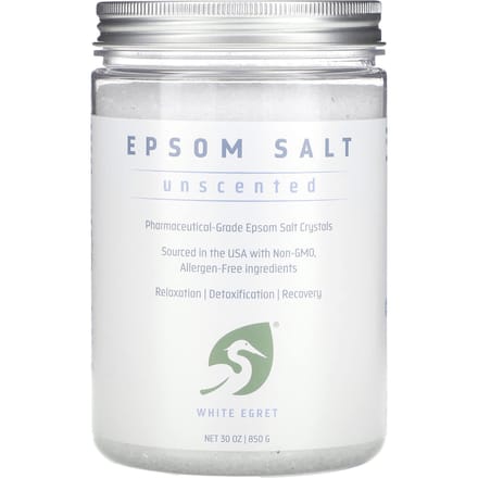 Epsomzout, ongeparfumeerd, 850 g(30oz) white