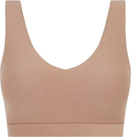 Chantelle - SoftStretch - V-Neck Voorgevormde Top - naadloos - onzichtbaar - CAFE LATTE