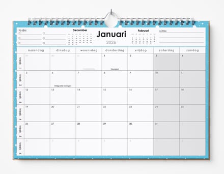 Huurdies® maandkalender - A3