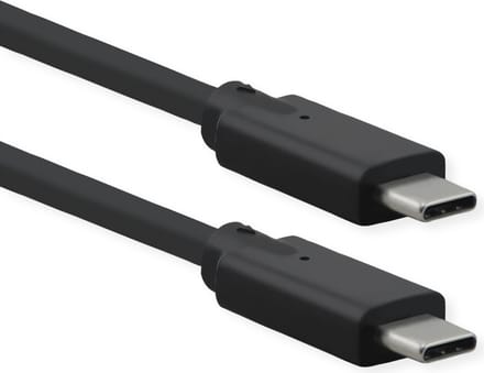 ROLINE USB 3.2 Gen 2x2 kabel, met PD, C-C, M/M, 4K UHD-1, 20Gbit/s, Emark, 100W, zwart, 1,5 m