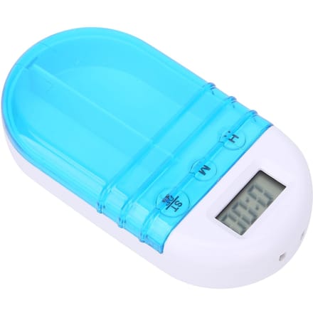 Elektrische Medicijnopbergorganizer Digitale Pillendoos met Alarmherinnering voor Reizen Dispenser blue
