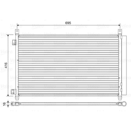 Condensator, airconditioning VALEO 822611