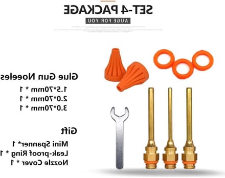 Lijmpistool Mondstukken - Accessoires Set - Hobby Projecten - Lekvrij Ontwerp - 16 Maten - Set-4