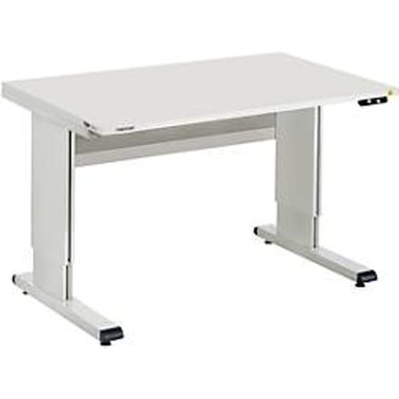 Treston werktafel serie WB, met handslinger, in hoogte verstelbaar, 1800 mm