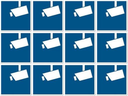 Bewakingscamera Stickers Ø 2,5 cm - 12 Stuks - GDPR/AVG Conformiteit