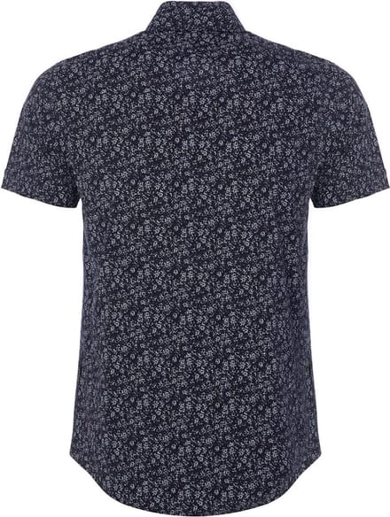 Carisma Blauw Overhemd Korte Mouw Met Wit Motief 9173 - M