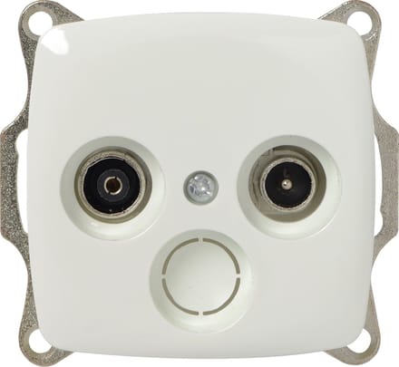Karwei Aurora Coax wandcontactdoos - Inbouw - Wit