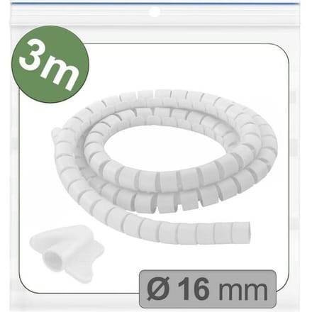 Quadrios 25CA744 25CA744 Kabelslang 16 mm (max) Wit 3 m