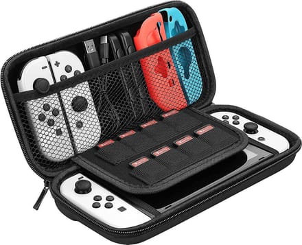 Case geschikt voor Nintendo Switch OLED - Hoesje geschikt voor Nintendo Switch OLED Accessoires Zwart