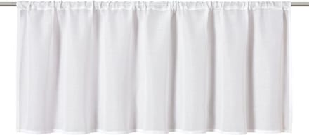 Elbersdrucke Bistro Gordijn Spume 45x140 cm wit semi-transparant
