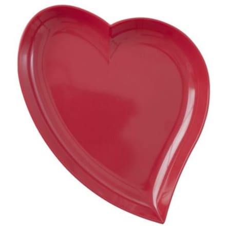 Rice melamine bord hart rood