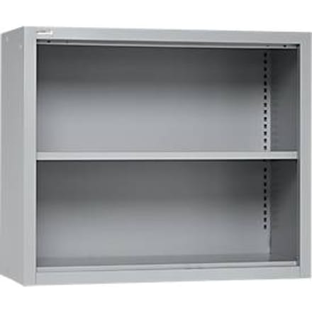 Schäfer Shop Select bovenschap MS, 2 OH, B 950 x D 400 x H 800 mm, plaatstaal, aluminium wit