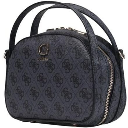 GUESS schoudertas handtas Coleen Logo Top Zip Crossbody Coal Logo donkergrijs