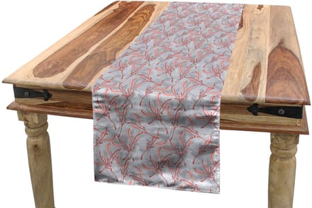 ABAKUHAUS Tafelrok – Levensboomtakken – 40x180 cm – koraal