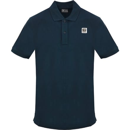 Diesel Small Patch Logo Marineblauw Total Eclipse Poloshirt
