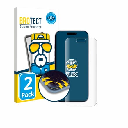 BROTECT - Screenprotector voor Apple iPhone 17 - Folie Beschermfolie transparant volledig dekking - 2 Stuks