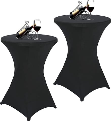 *** Statafel Hoes set van 2 - Statafelrok - Feestje - Ø 80 x 110 cm - van Heble® ***
