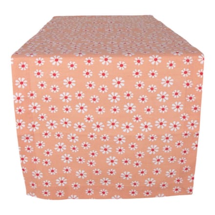 Daisy flowers tafelloper oranje 50x140 cm