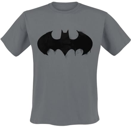 Batman Inked Logo Heren T-shirt - donkergrijs - L