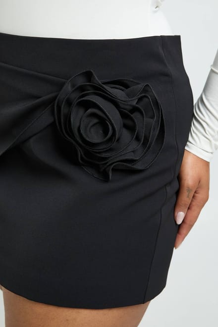 boohoo Dames Plus Corsage Mini Rok | Black | Maat: 20