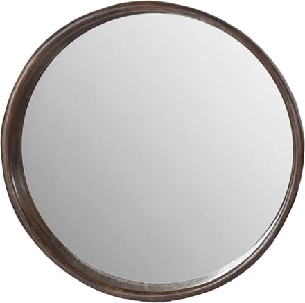 by Mooss - Spiegel - Walnoot - Bruin - Rond - Ã˜ 80 cm