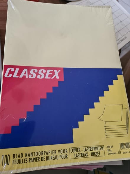 Classex 100 kantoorpapier geel A4 80gr
