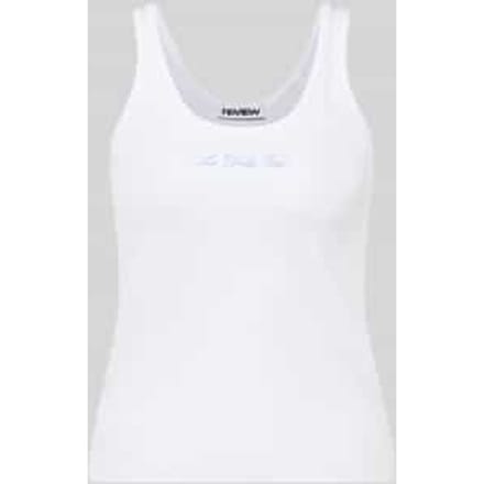 Tanktop met ronde hals en borduursel