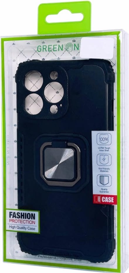 iPhone 15 Plus Anti-Shock Grip Armor Ring hoesje