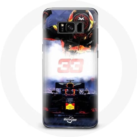 Case voor Samsung Galaxy S8 plus Formule 1 Max Verstappen F1 Driver Zwart Rood en Geel