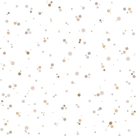 Eenvoudig voorbeeld baby behang Dekornik Dots Minimini Cinnamon Powder