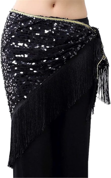 Dans Riem - Heup Sjaal - Feest Optreden - Glanzende Sequins - One Size - Meerdere Kleuren
