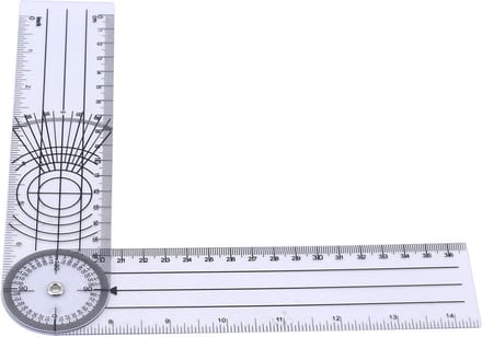 Goniometer - Hoekmeter - Meeteenheid in centimeters - 0° tot 360° - LOUZIR