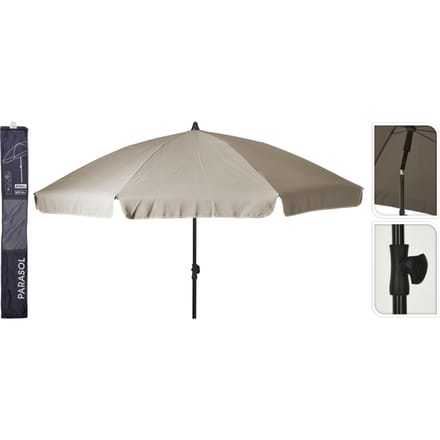 Tuinparasol diameter 200cm taupe