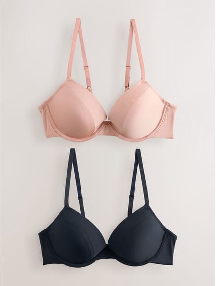 Next - Dames - A-E Afvlakkende Ultimate Comfort Beha's 2 Verpakking - Zwart