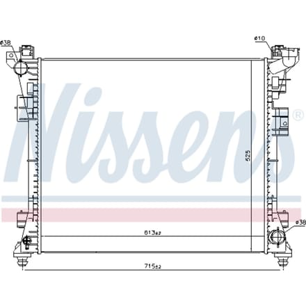 Radiator, motorkoeling NISSENS 61034
