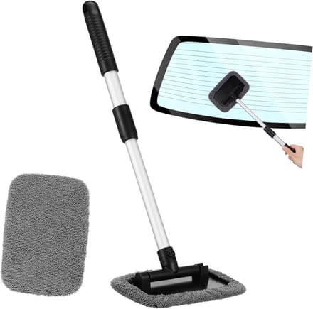Ruitenreiniger - Voorruitborstel - Auto Wassen - Uitschuifbare Handgreep - 43 cm - Zwart
