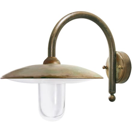 Moretti Luce Casale buitenwandlamp, diepte 42cm, brons antiek