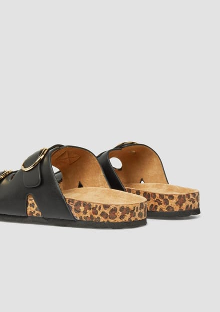Leren mules met juweeldetail voor dames s.Oliver