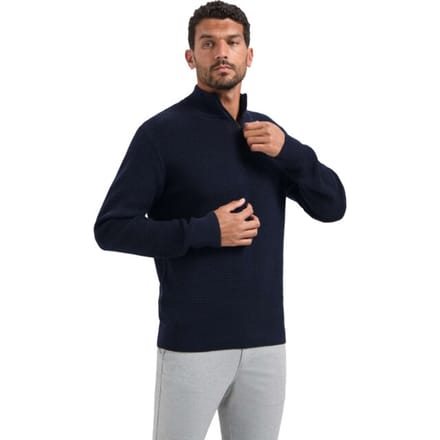 No Excess Pullover Half Zipper 2 Coloured Melange Night Größe: M | Pullover Outlet | Herren | Schwarz
