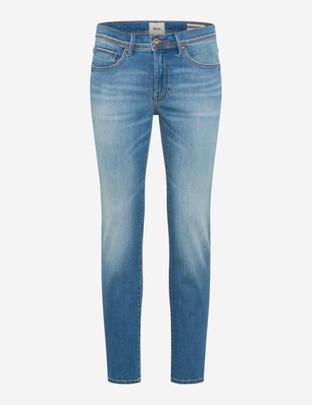 Brax Heren Jeans  Style CHRIS SKY BLUE USED, denim lichtblauw, maat 40/36