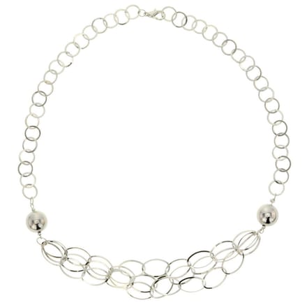 Behave - Schakelketting dames - Zilverkleur - Minimal chique - 64 cm