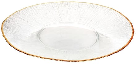 Vilde - Glazen Dinerbord - 28 cm - Goud - Elegant Design