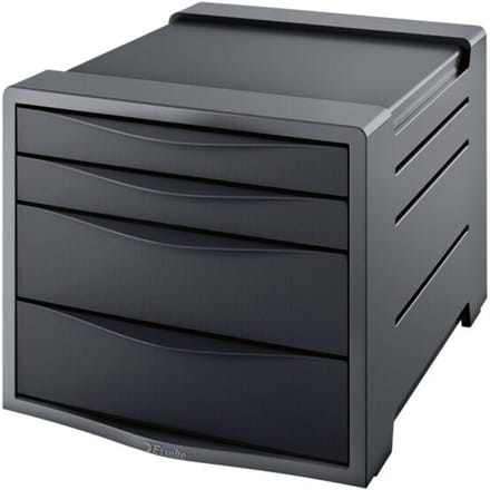 Schubladenelement Esselte Vivida 4 Schubladen schwarz