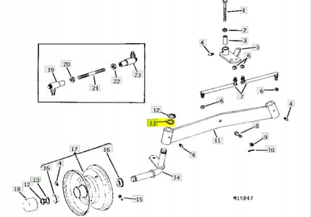 John Deere M-serie - Onderlegplaat - Staal - Zinkafwerking - Corrosiebestendig