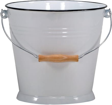 Witte Geëmailleerde Emmer 28 x 28 x 22,5 cm - Duurzaam en Veelzijdig