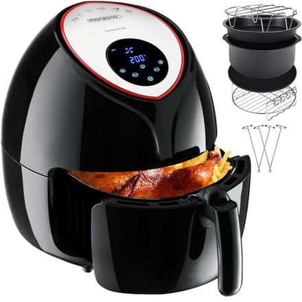 Heteluchtfriteuse 9in1 zwart 1850W met 9 accessoires