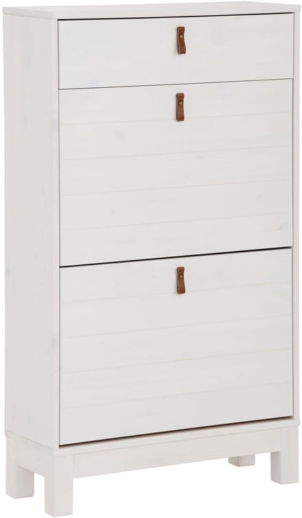 Ella-Schoenenkast - 2 Kleppen 1 Lade - Wit Grenen